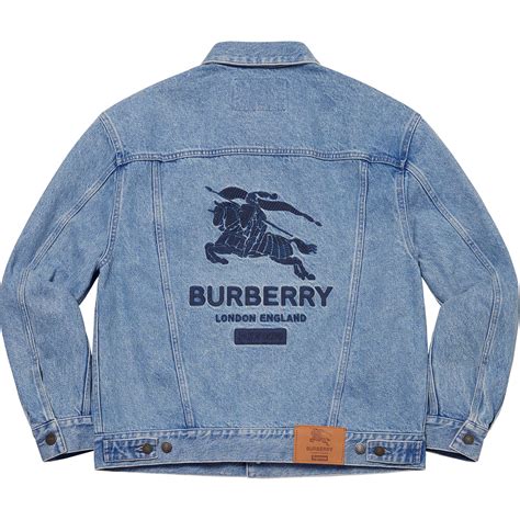 supreme burberry denim trucker jacket